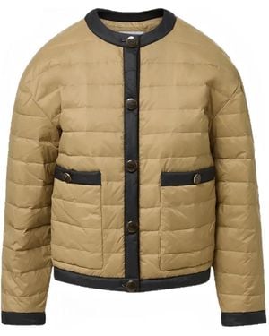 Veronica Beard Pearson Quilted Down Jacket - Natural