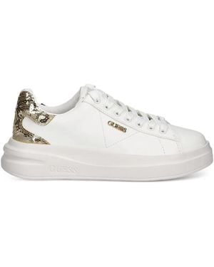 Guess Elbina Sequin-Heel Sneakers - White