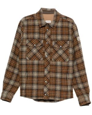 Moncler Check Pocket Shirt - Brown