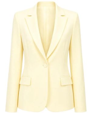 Kontatto Single-Breasted Wide-Leg Suit - Yellow