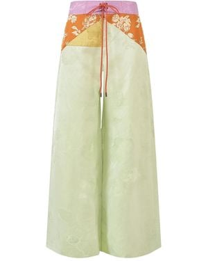 Rosie Assoulin Harbor Jacquard Trousers - Green