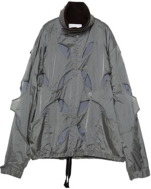Yoshio Kubo Cut-Out Panelled Jacket - Grey