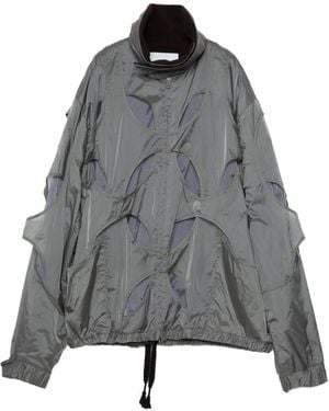Yoshio Kubo Cut-Out Panelled Jacket - Grey
