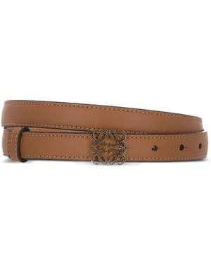 Loewe Pebble Grain Anagram Belt - Brown