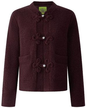 Shanghai Tang Cardigan À Détail Noué - Violet
