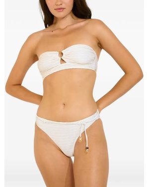 Banana Moon Jomo Striped Bandeau Swimsuit - White