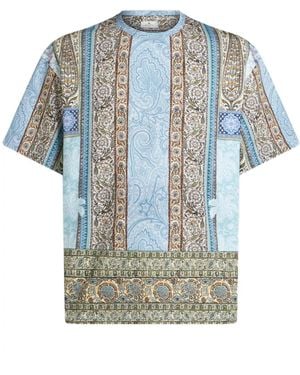 Etro T-Shirt Con Stampa Astratta - Blu