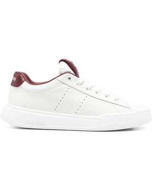 Miu Miu Leather Trainers - White