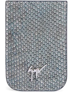 Giuseppe Zanotti Albert Logo-Plaque Cardholder - Grey