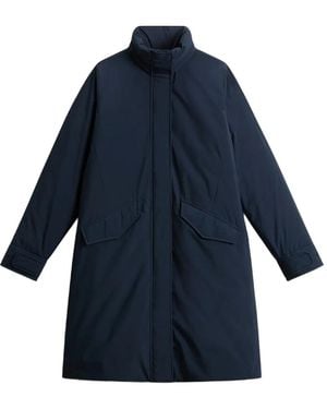 Woolrich Hooded Parka Coat - Blue