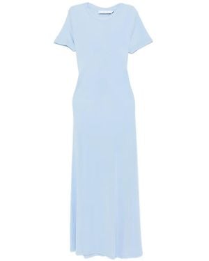 Proenza Schouler Noelle Short-Sleeve Maxi Dress - Blue