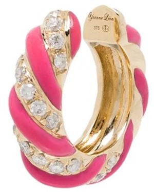 Yvonne Léon 9Kt Torsade Diamond Ear Cuff - Pink