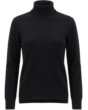 Not Shy Laurene Roll-Neck Cashmere Jumper - Black