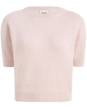 KHAITE Pull Golden À Manches Courtes - Rose
