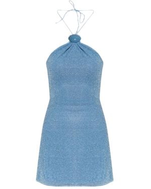 Oséree Halter-Neck Mini Dress - Blue