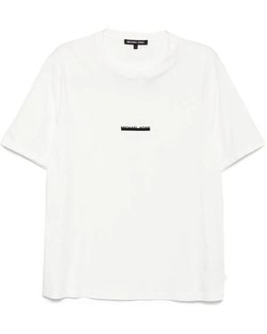 Michael Kors Embellished-Logo Cotton T-Shirt - White