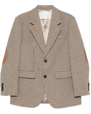 DUNST Houndstooth Blazer - Brown