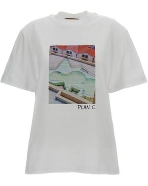 Plan C Graphic-Print T-Shirt - White