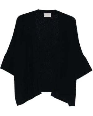 Hemisphere Flared-Sleeve Cardigan - Black