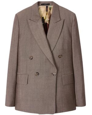 Paul Smith Wollen Blazer Met Dubbele Rij Knopen - Bruin