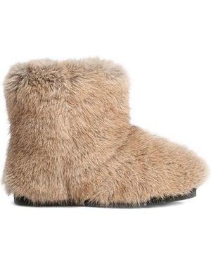 Stand Studio Zoe Faux-Fur Ankle Boots - Natural