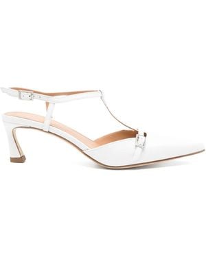 Chantal 50Mm Leather Court Shoes - White