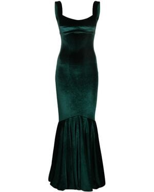 Atu Body Couture Velour Sleeveless Maxi Dress - Green