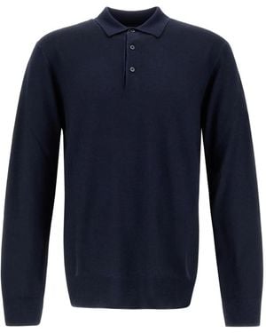 Herno Wool Polo Shirt - Blue