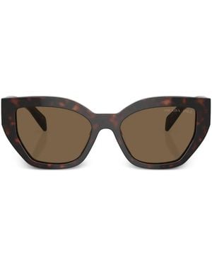 Prada トータスシェル キャットアイ サングラス - ブラウン