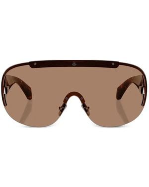 Moncler Rizon Shield-Frame Sunglasses - Brown