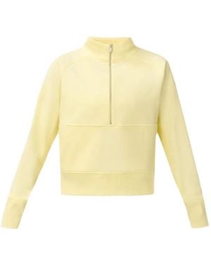 Sweaty Betty Felpa Revive Con Zip Corta - Giallo
