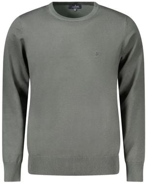 COVERI MOVING Logo-Embroidered Crew-Neck Jumper - Grey