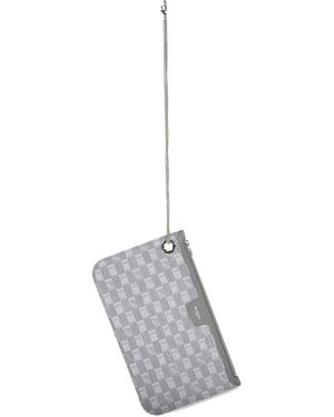Moreau Logo-Print Clutch Bag - Grey