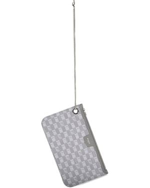 Moreau Logo-Print Clutch Bag - Grey