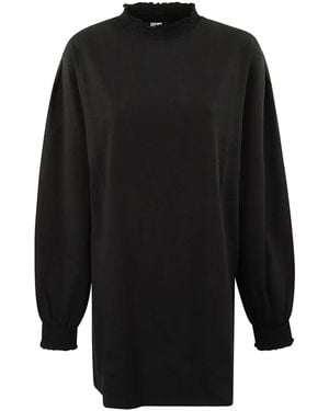 Random Identities Ruffle-Collar Dress - Black