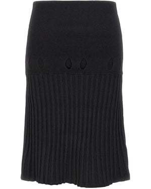 a. roege hove Pleated Cut-Out Skirt - Black