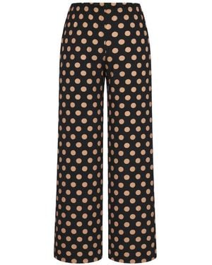 Simon Miller Nella Polka-Dot Wide-Leg Trousers - Black