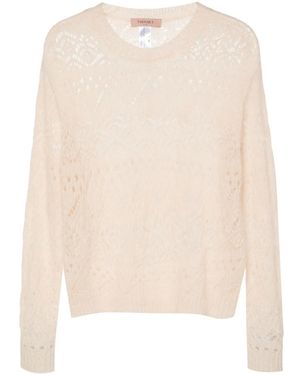 Twinset クロシェ プルオーバー - ナチュラル
