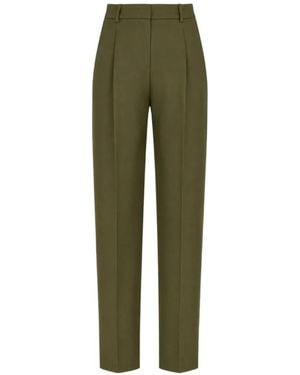 N°21 Pleated Straight-Leg Pants - Green