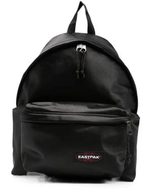 Eastpak Satin-Finish Logo-Patch Backpack - Black