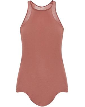 Rick Owens Chaleco con dobladillo redondeado - Rosa