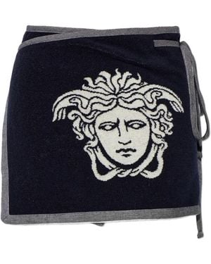 Versace Medusa Head Wrap Beach Skirt - Blue