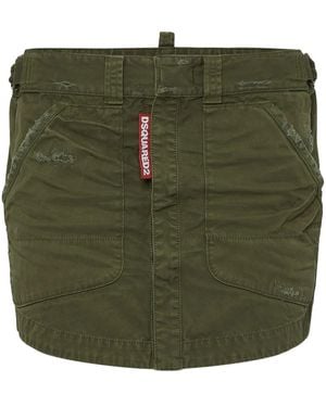 DSquared² Minifalda Con Efecto Envejecido - Verde