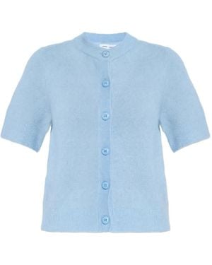 Samsøe & Samsøe Kurzärmeliger Sanoura Cardigan Mit Knöpfen - Blau