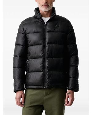 KARL LAGERFELD Quilted Logo-Patch Jacket - Black