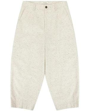 Entire studios Speckled Carrot Croped Pants - White