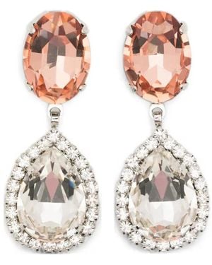Magda Butrym Crystal-Embellished Drop Earrings - White