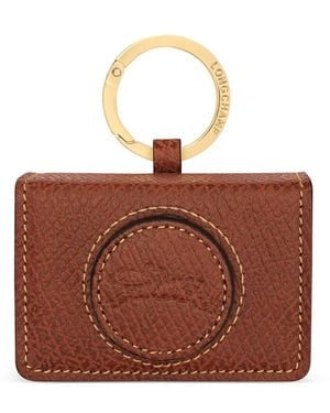Longchamp Épure Schlüsselanhänger Mit Logo-Gravur - Braun