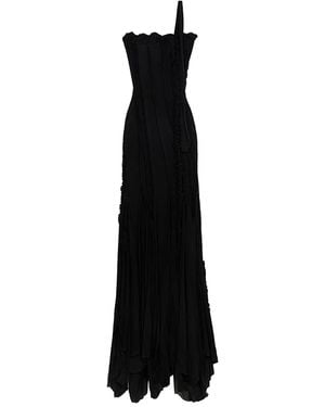 Blumarine Draped Evening Gown - Black