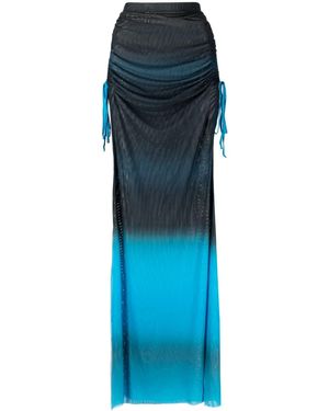 Kerne.Milk Maya Gradient-Effect Maxi Skirt - Blue